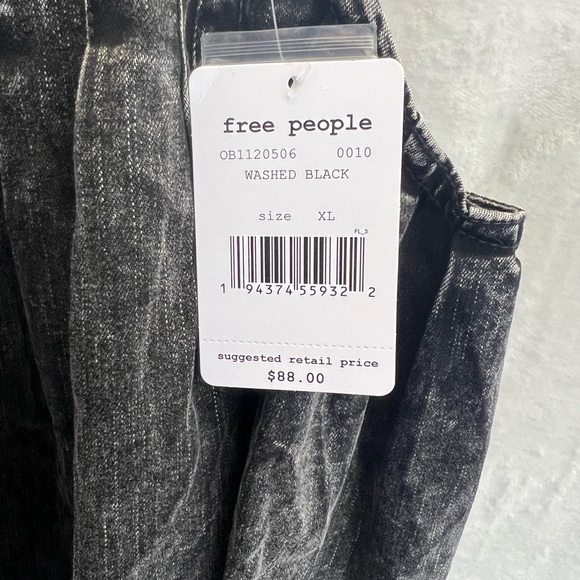 NWT Free People Marina babydoll denim crop top - Picture 8 of 12